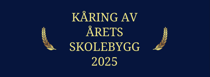 En blå bakgrunn med gul tekst